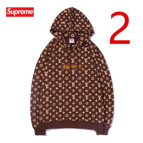 supreme louis vuitton hoodie brown replica|authentic louis vuitton supreme hoodie.